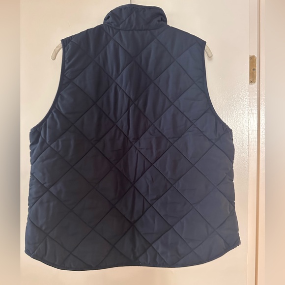 J. Crew Dark Blue Vest with Gold Zipper - Picture 2 of 4